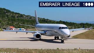 Rare - Embraer Lineage 1000 Takeoff From Brač Airport Bwkldsb