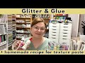🌟🌟 Glitter and glue, 3 adhesives for 3 different cards + recipe for texture paste 🌟🌟 #dropofsunshine