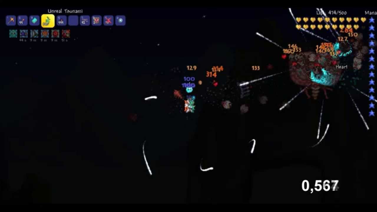 Brain of Cthulhu speedkill (in 0.617 seconds) - Terraria Speedkill Collection