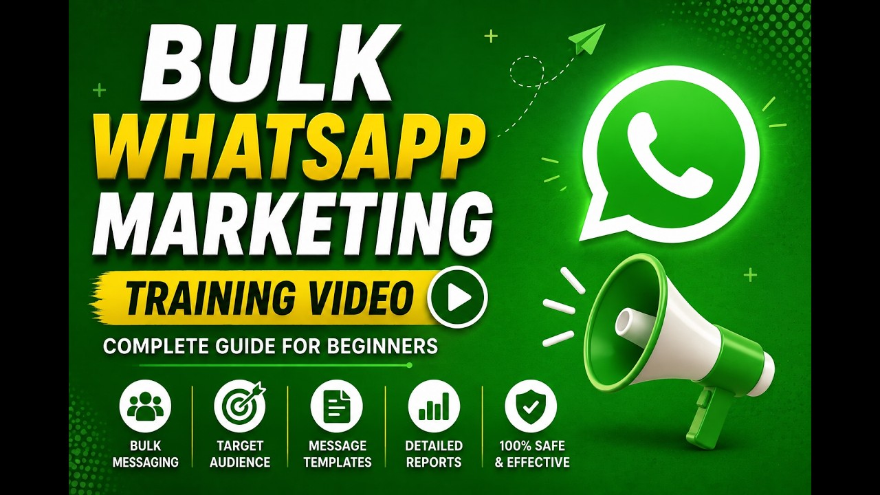 Bulk WhatsApp Training Video/ How to send bulk Whatsapp Marketing in API/ Whatsapp Official API