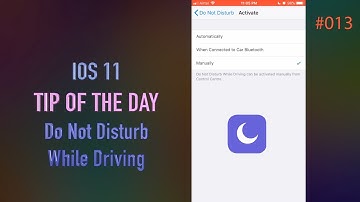How to use Do Not Disturb While Driving feature