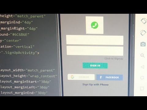 Java and xml LogIn Project Frontend Designing Android App Development