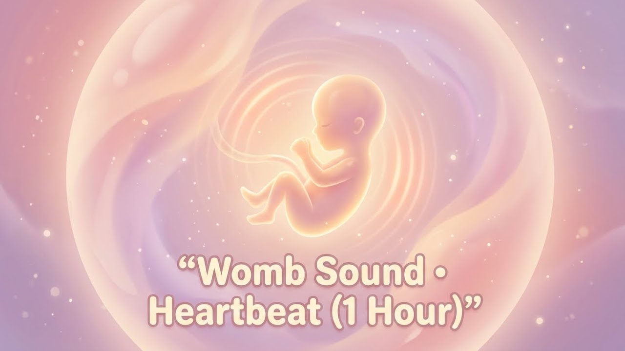 Womb Sound with Heartbeat 💗 | Calm Sounds for Baby in the Womb (1 Hour). 