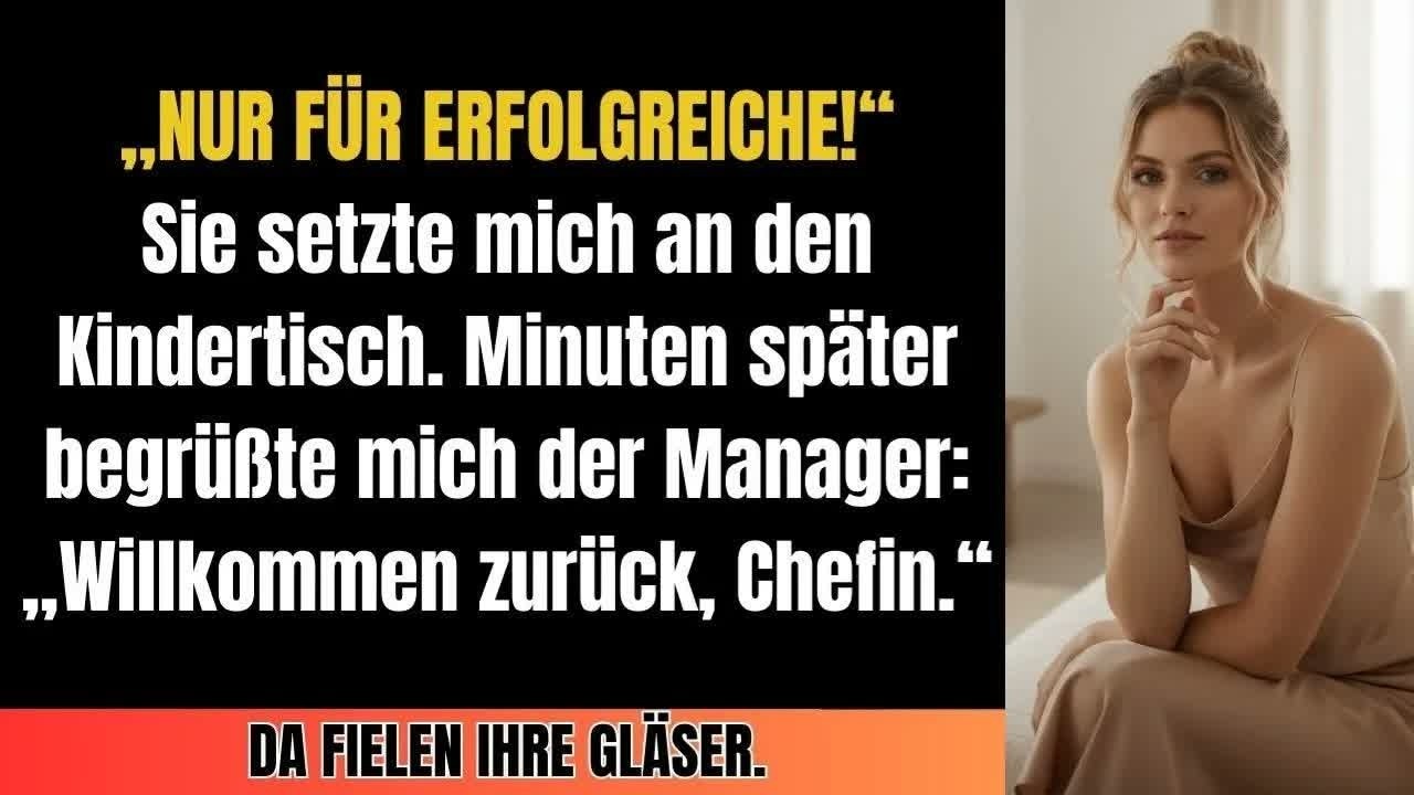 Sie setzten mich an den Kindertisch – dann erfuhren sie, wer das Restaurant gekauft hat