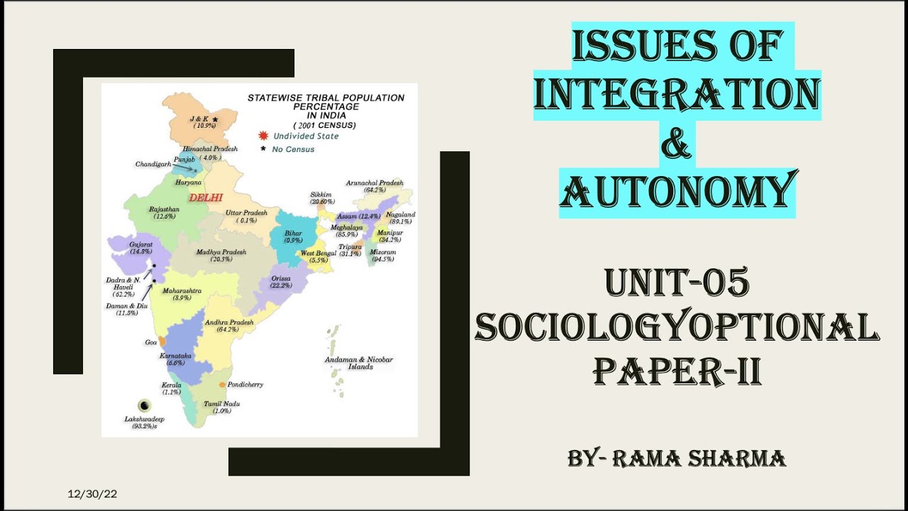 Issues of integration & Autonomy | UNIT-05 | L-31| 