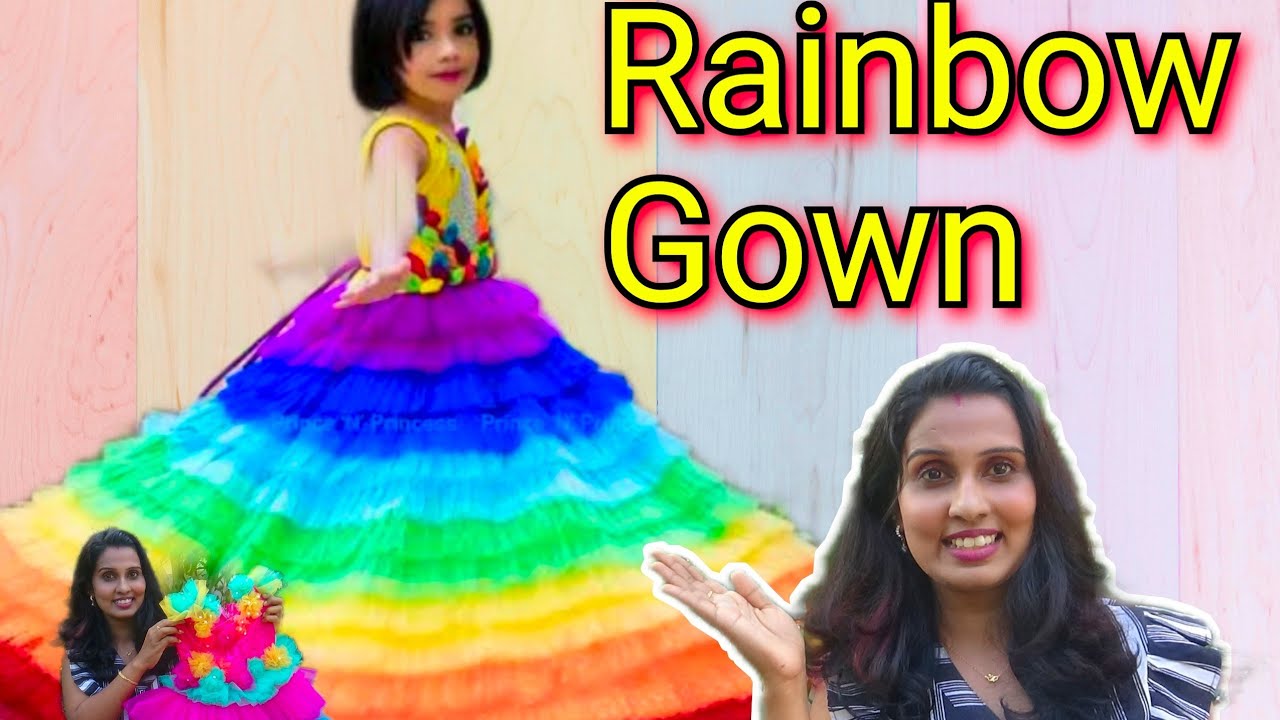 rainbow colour frock