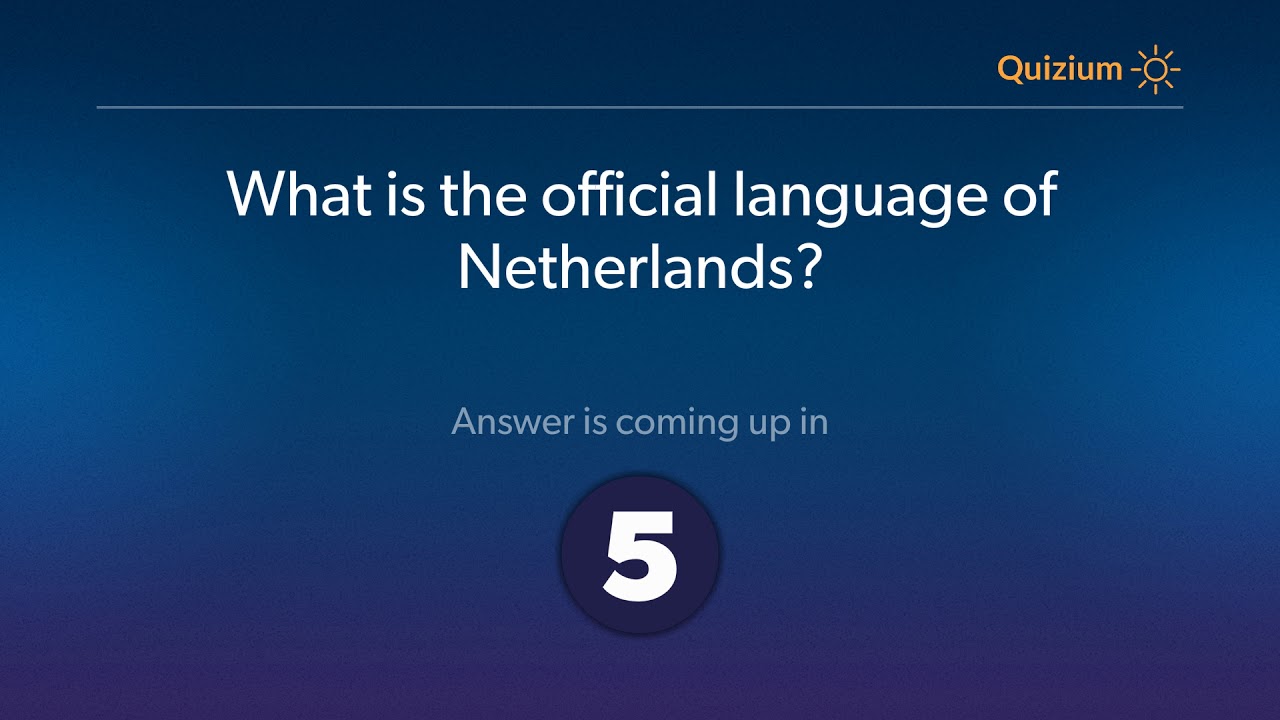 What is the official language of Netherlands? Netherlands Quiz YouTube What is the official language of Netherlands? Netherlands Quiz YouTube