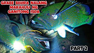 nakahuli ako ng blue spotted coral trout lapu-lapu nasa mababaw lang | night spearfishing