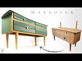 MID CENTURY DRESSER MAKEOVER / Furniture Flip / Sideboard Transformation
