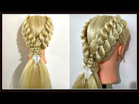 ELEGANT 4 STRAND BRAID with DIAMOND BRAID / HairGlamour Styles / Hair ...