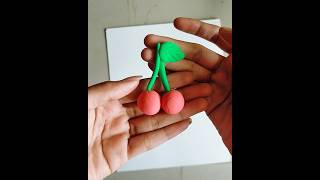 Making red cherry 🍒 with Super clay. Easy super clay art. #clay #shorts Net Worth