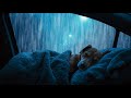 🌧️ Heavy Rain and Thunder on Car Roof – Sleep Peacefully During Rainforest Storm