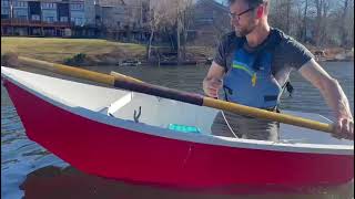 Lightweight wooden rowboat 