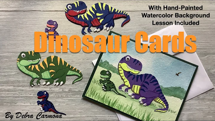 Dinosaur Cards with a Water Color Painting Lesson