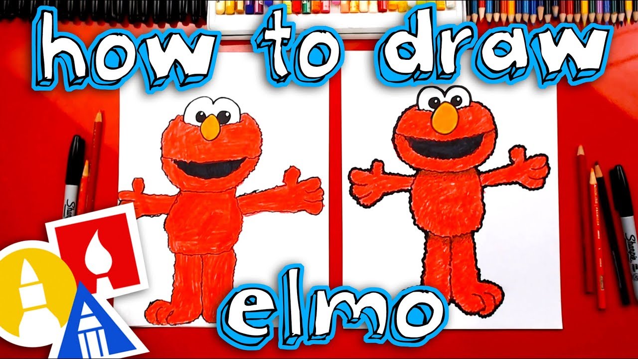 How to Draw Elmo 3 Easy Steps - Mommy