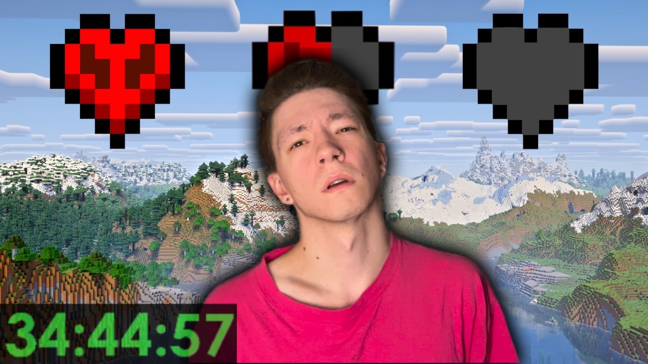 My first time ever playing minecraft but it’s a hardcore speedrun