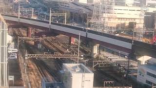 横浜線E233-6000番台や相模線E131-500番台や京王線 都営の電車を橋本駅の近くにあるミウィの屋上から撮影