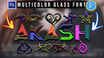 MultiColor Glowing Glass Font - how To Make Glass Font In Pixlab Ps Touch - Zarraq Creation