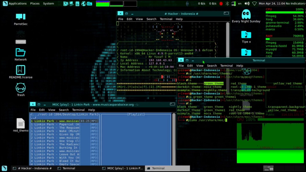 Install Moc Dan Merubah Tampilan Warna