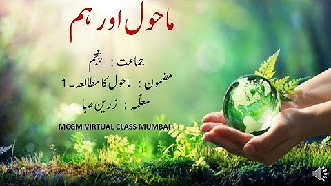 Evs 1/chapter 18/Environment and Us/ماحول اور ہم/part 1/in Urdu/semi English/by Zarin Saba Virtual