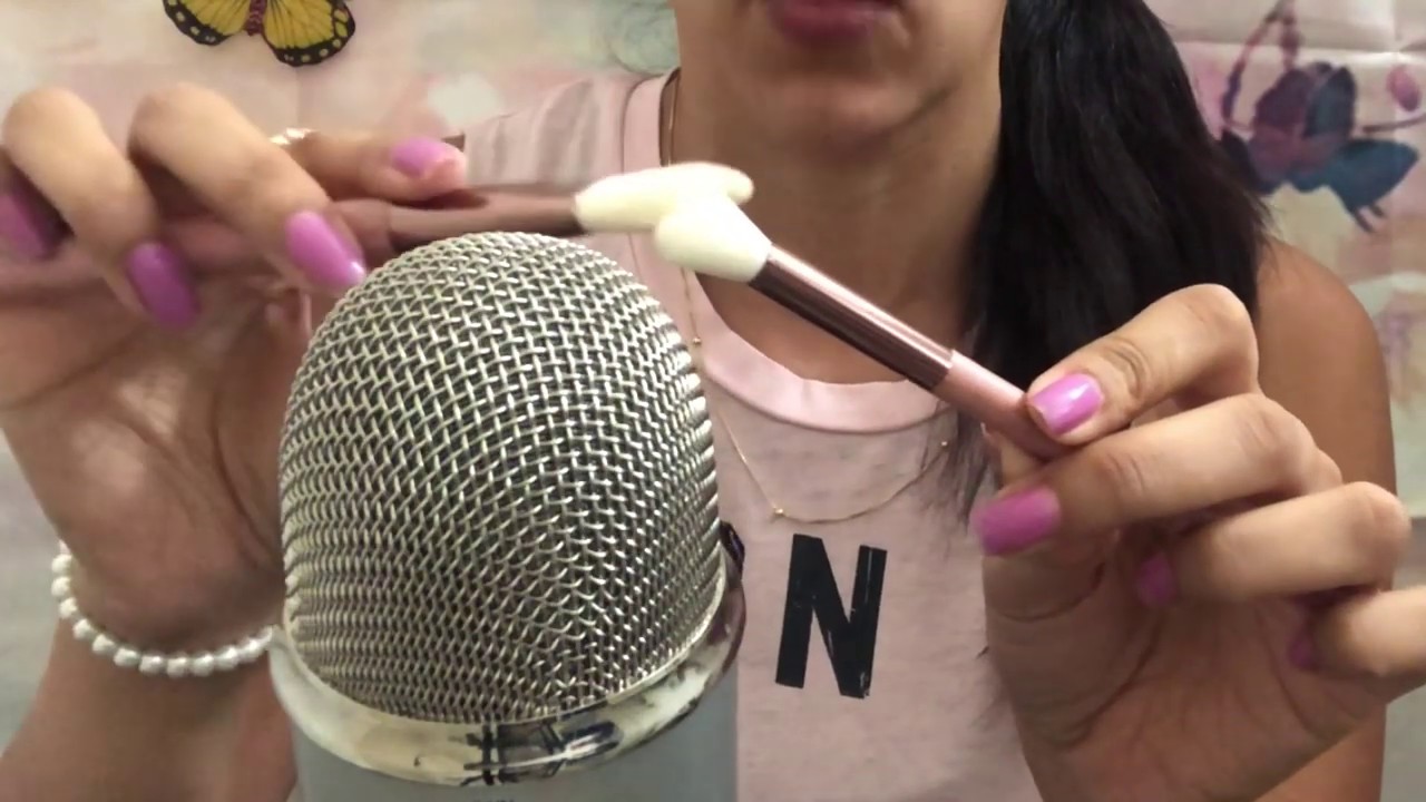 Microphone - Camera Brushing Sounds for Sleep 😴ASMR GUM CHEWING NO TALKING