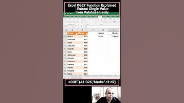 Excel DGET Function Explained | Extract Single Value from Database Easily