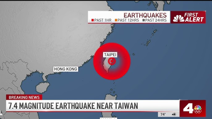 Taiwan earthquake: Buildings damaged, tsunami warning issued - YouTube