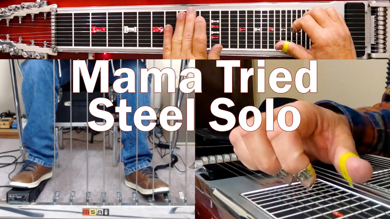 How to Play a Solo for "Mama Tried" on the Steel Pedal Steel Guitar