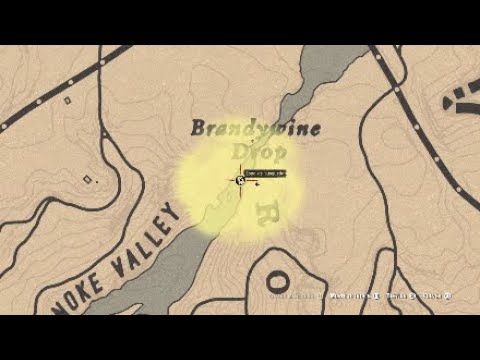 Red Dead Online Tesoro Salto de Brandywine / Brandywine Drop Treasure Map  Location 