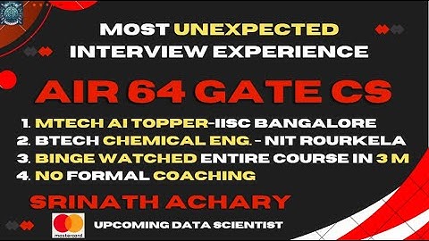 EP5: Srinath Achary | GATE Veterans | GATE 2024 | GATE 2025 | MindMatrix