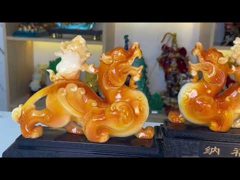 Cặp Đôi Tỳ Hưu Chiêu Tài Nạp Phúc (Cam) — video