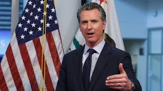 California Governor Gavin Newsom holds press conference on coronavirus response and restrictions