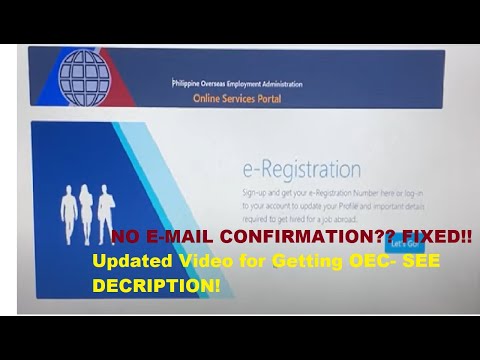 HINDI NAKATANGGAP NG CONFIRMATION EMAIL PARA SA E-REGISTRATION SA POEA- FIXED!