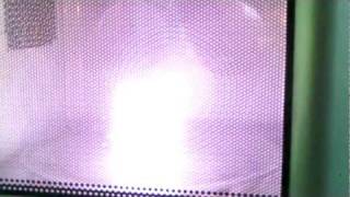 Electrodeless UV mercury-quartz lamp in the microwave oven. Electrodeless UV mercury-quartz lamp in the microwave oven.