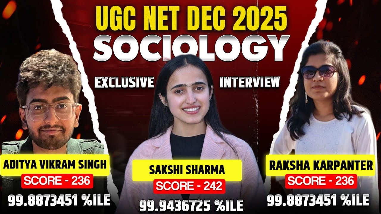 Exclusive Interview with UGC NET Sociology JRFs | Aditya, Sakshi & Raksha | Antara Maam
