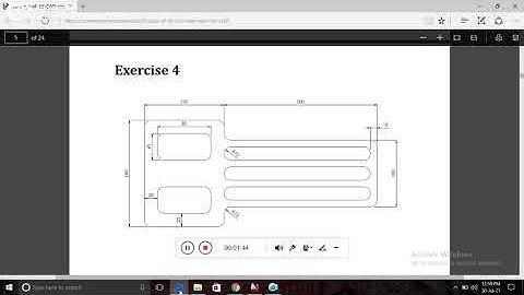 Autocad exercise 4 for practising line, copy, mirror and fillet commands.
