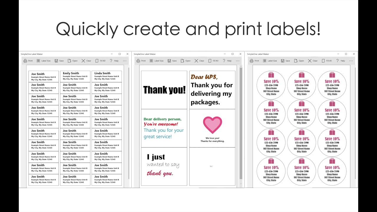 SimpleOne Label Maker App Trailer Standard Edition YouTube