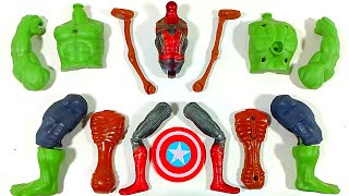 Assemble,Hulk Smash VS Siren Head VS Spiderman Avengers Superhero Toys