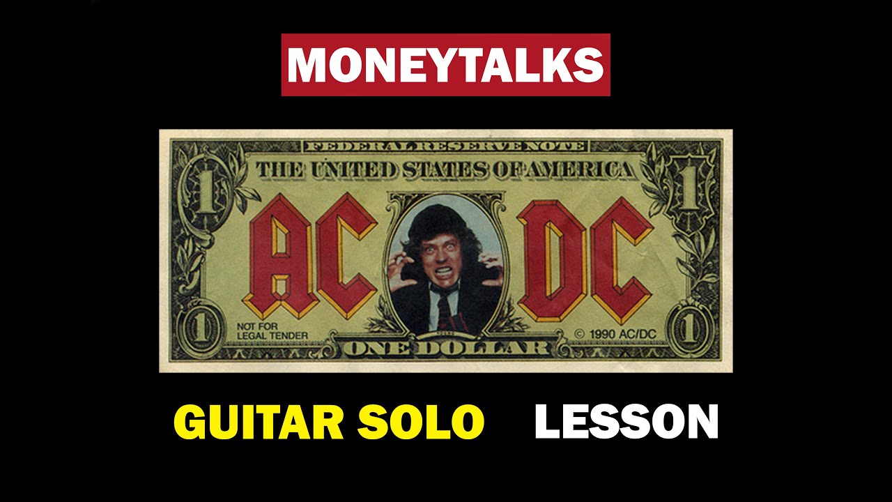 AC⚡DC - Moneytalks - Guitar Solo Lesson Tutorial (TAB incluida)