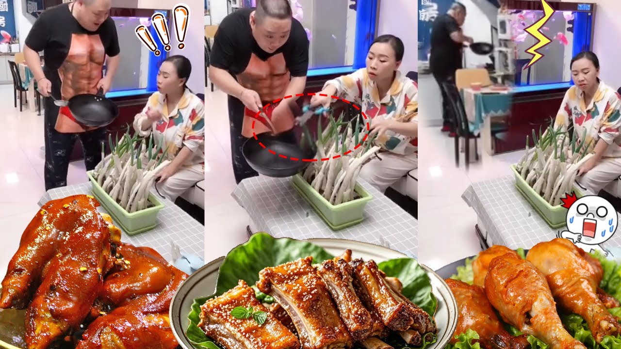 My husband uses the freshest green onions to cook, and heats the oil in the pan directly.