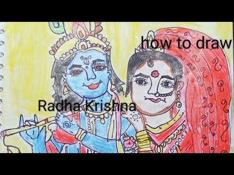 how to #drawing [ Radha Krishna ] ❤️#viral