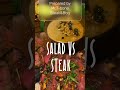 Tropical Salad thưởng thức cùng Steak Bò Angus.