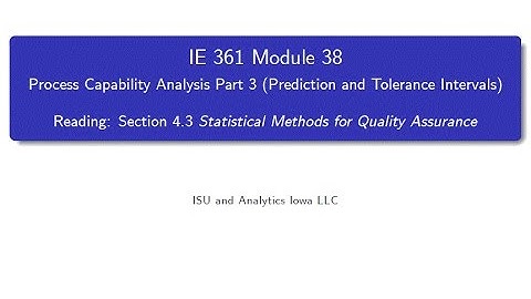 Statistical Process Improvement Module 38