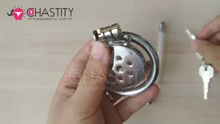 MChastity - How to Assemble Stainless Steel Flat Gatling Chastity Cage