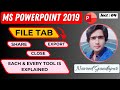 How to Use Share | Export | & Close in File Tab of MS PowerPoint | Complete Tutorial in Urdu / Hindi