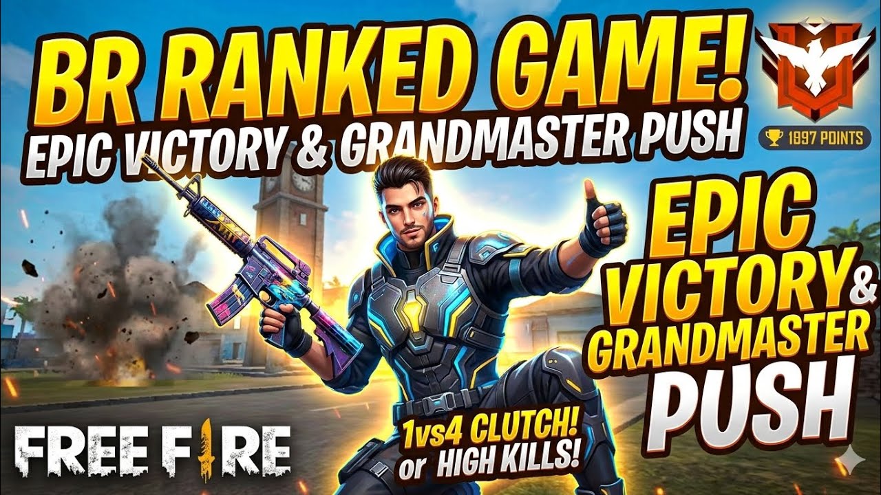 "1v4 EPIC CLUTCH in BR Ranked! 😱 | Free Fire Max Gameplay | WHITE FOX ...