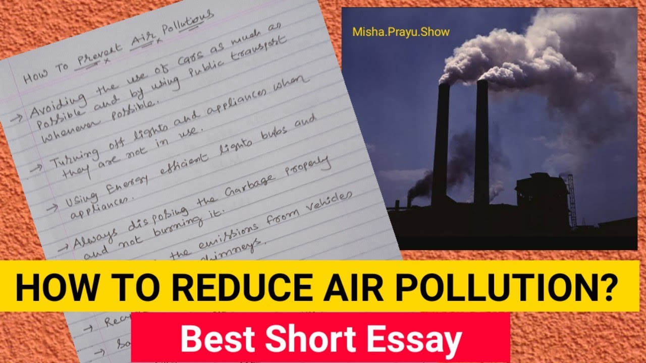how to reduce pollution essay in english