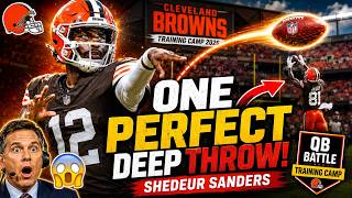 🚨 Shedeur Sanders Just Changed the Browns QB Battle With ONE Perfect Deep Throw! 😱🔥