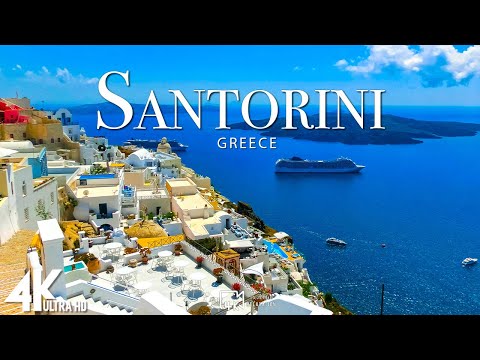 Santorini Soothing Music With Stunning Beautiful Nature For Stress Relief