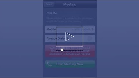 How to Start a Meeting with MobileMeet CallMe  from InterCall